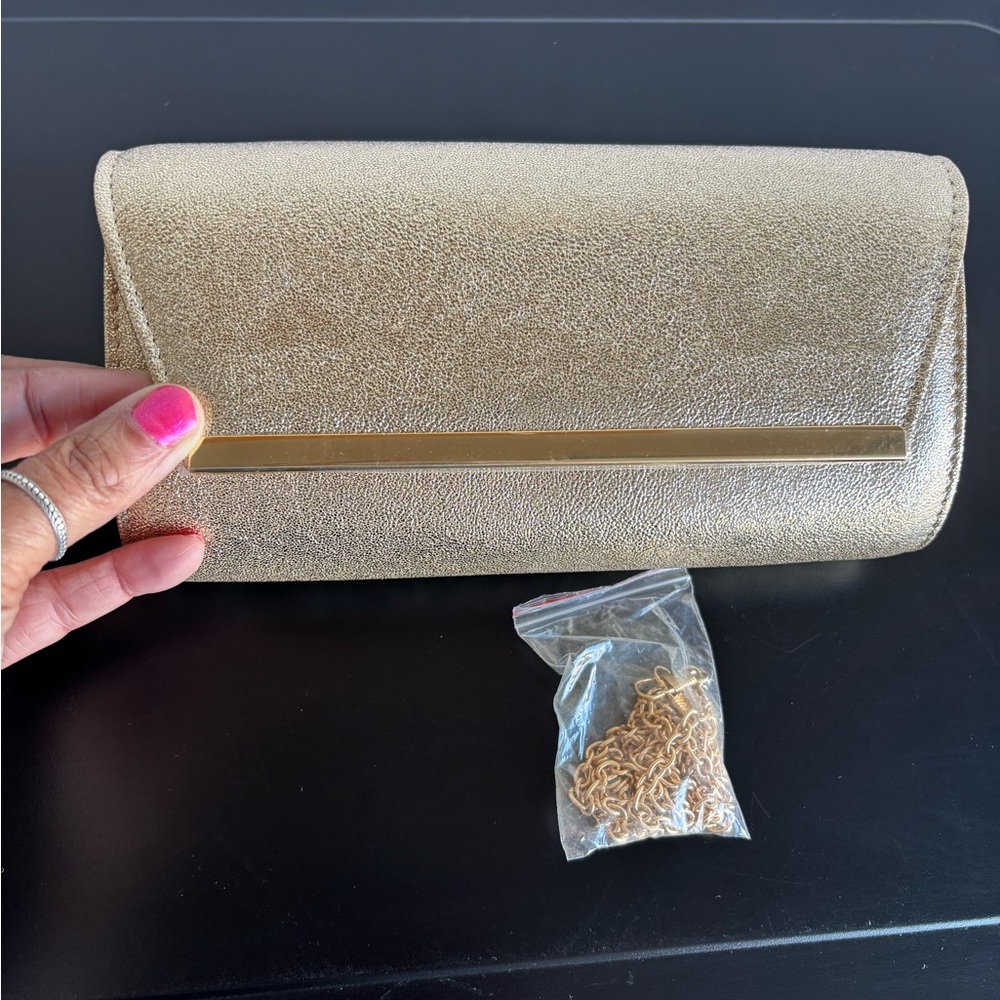 Beautiful gold clutch purse